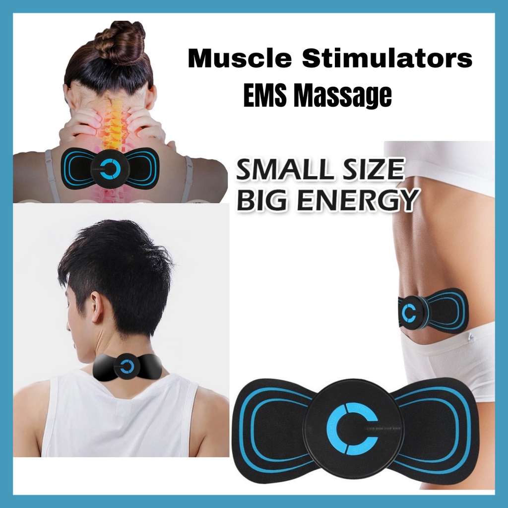EMS Shoulder Neck Massage Sticker Cervical Stimulator Muscle Relief ...