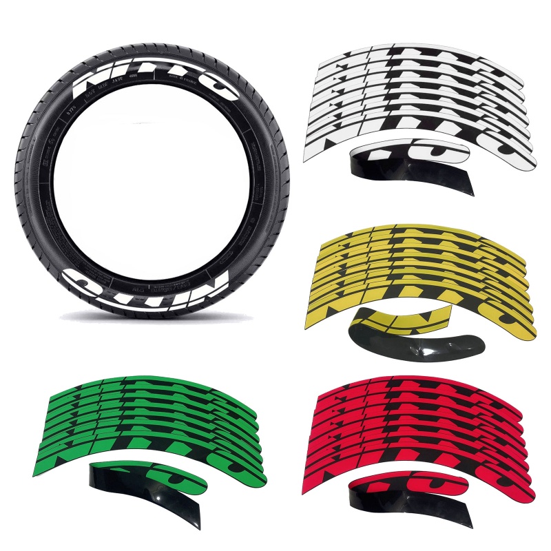 8 Pcs Custom Car Stickers DIY Kit NITTO-Pattern Pattern Scooter Wheel ...