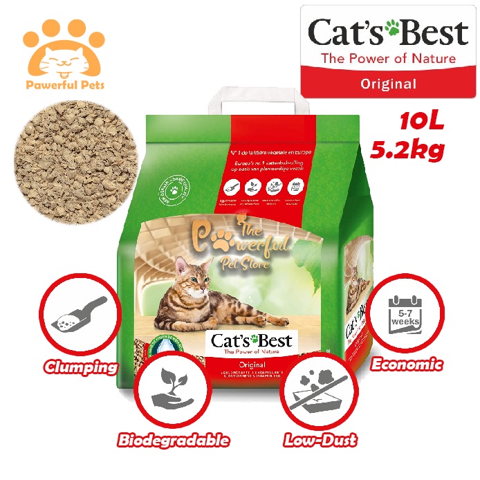Cat's Best Oko Plus Original Cat Litter Natural Fibre Fiber Pine Wood