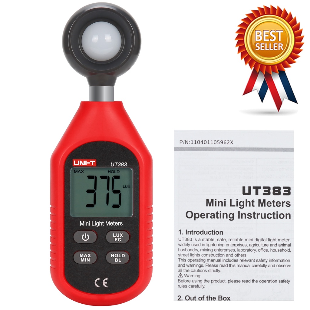 UNI-T UT383 UT383BT Digital Luxmeter Bluetooth Mini Light Meter ...