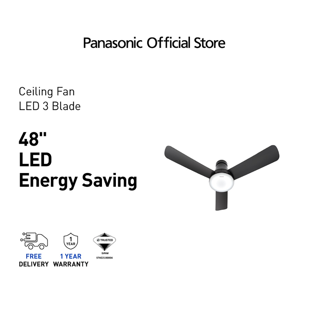 Panasonic F-M12GX Ceiling Fan 2-in-1 LED (48") F-M12GX Life Solutions ...