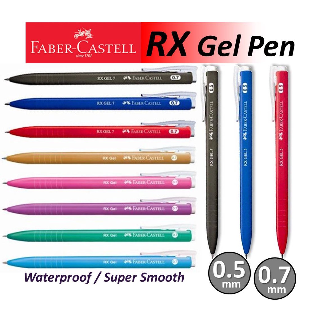 FaberCastell Rx Gel Pen 0.5mm / 0.7mm (1pc) Shopee Malaysia