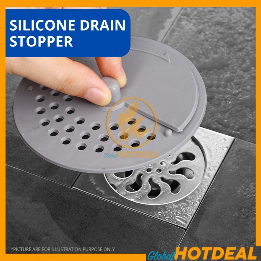 SILICONE Drain Cover Penapis Sinki Floor Drain Sink Filter Toilet Drain