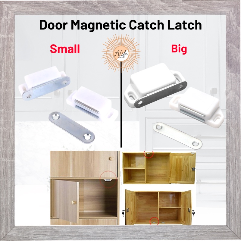 MKR Cabinet Door Magnetic Door Catch Closer Kitchen Cabinet Wardrobe White Magnet Catch Closer Kitchen Cabinet Wardrobe White Magnet Catch I.863937