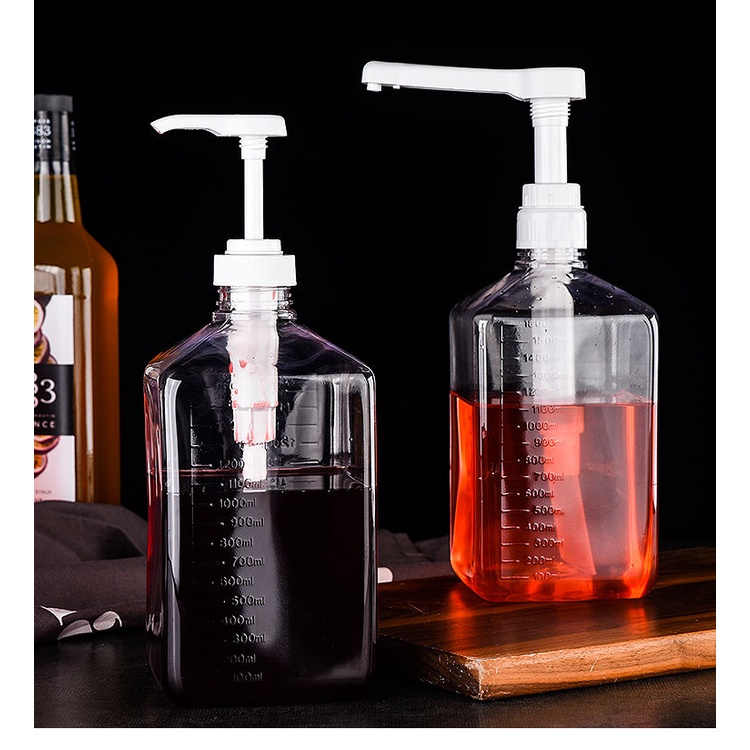 Fructose Squeezing Bottle Press Syrup Bottle Syrup Plastic Glass Bottle