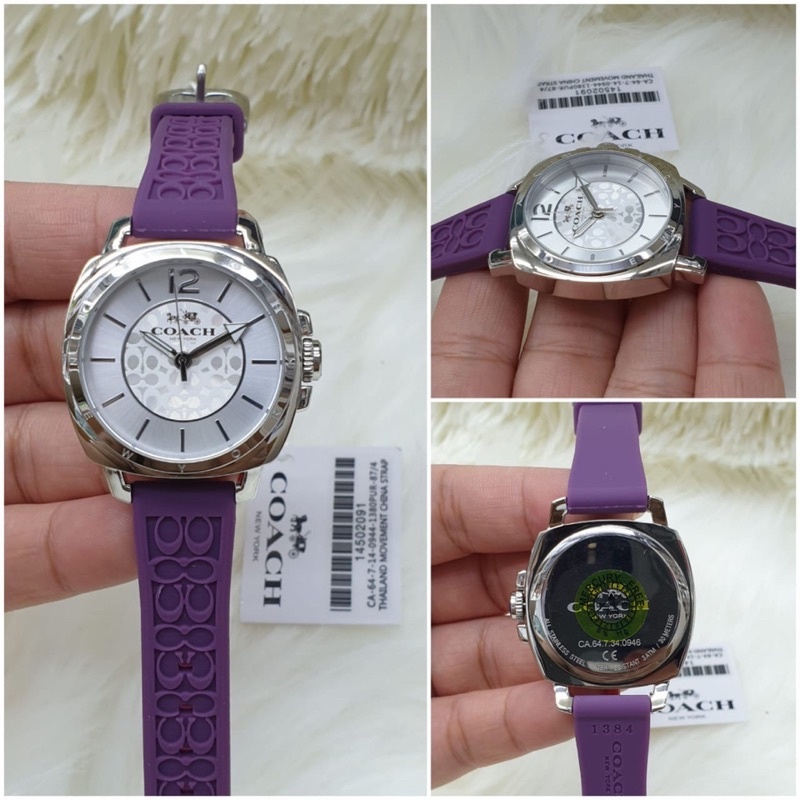 100% Original] Coach Mini Boyfriend Rubber Strap Stainless Steel