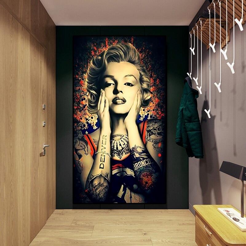 Canvas Painting Marilyn Monroe Modern Wall Art Poster and Prints