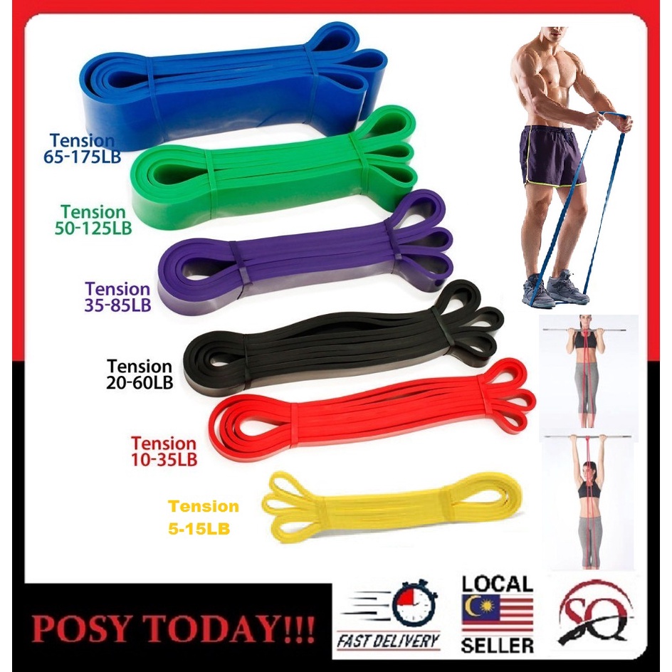 ♕LOCAL STOCK♕ Gym Natural latex Resistance Band Elastic Band exercise