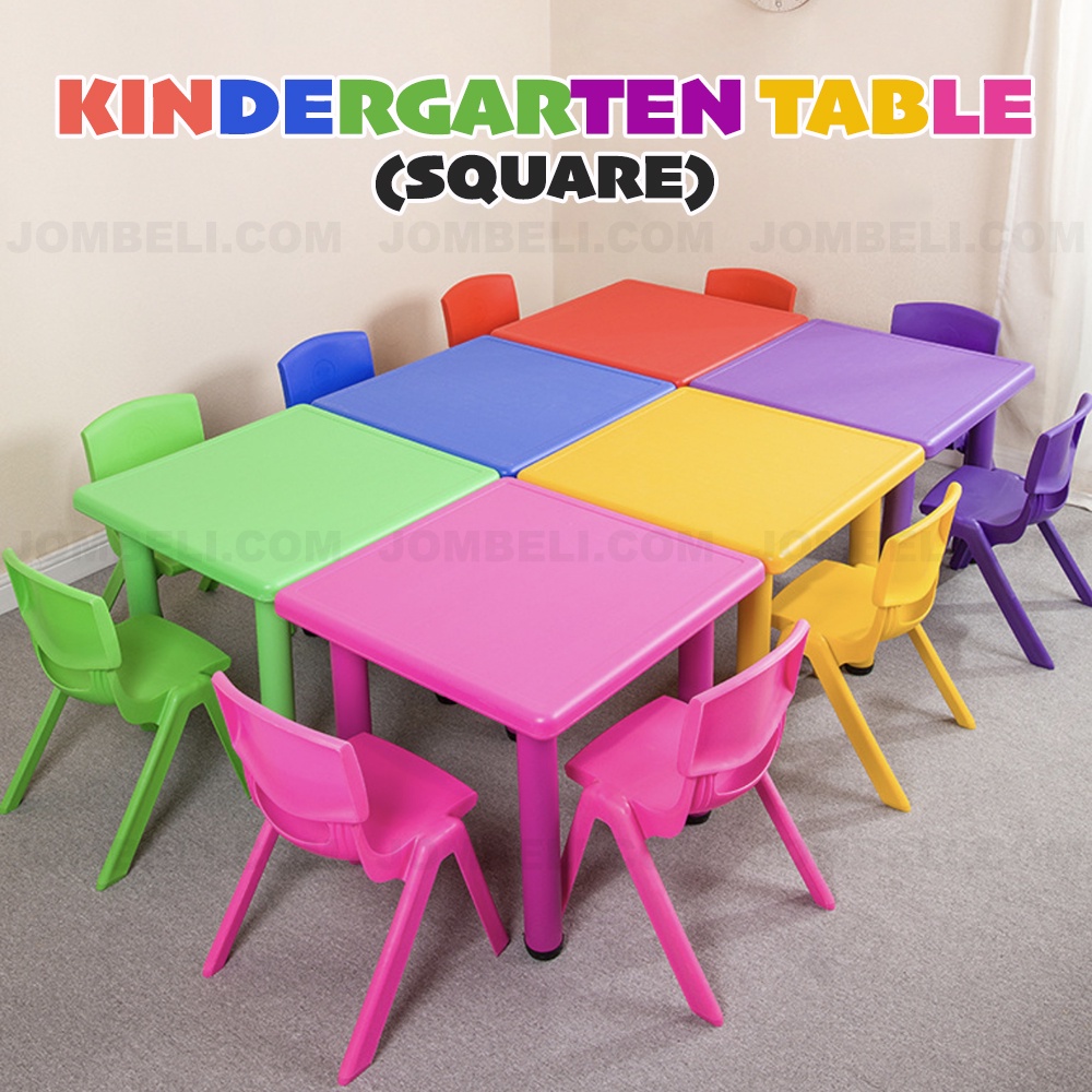 High Quality KINDERGARTEN TABLESQUARE Kids Table Steel Leg Study Table