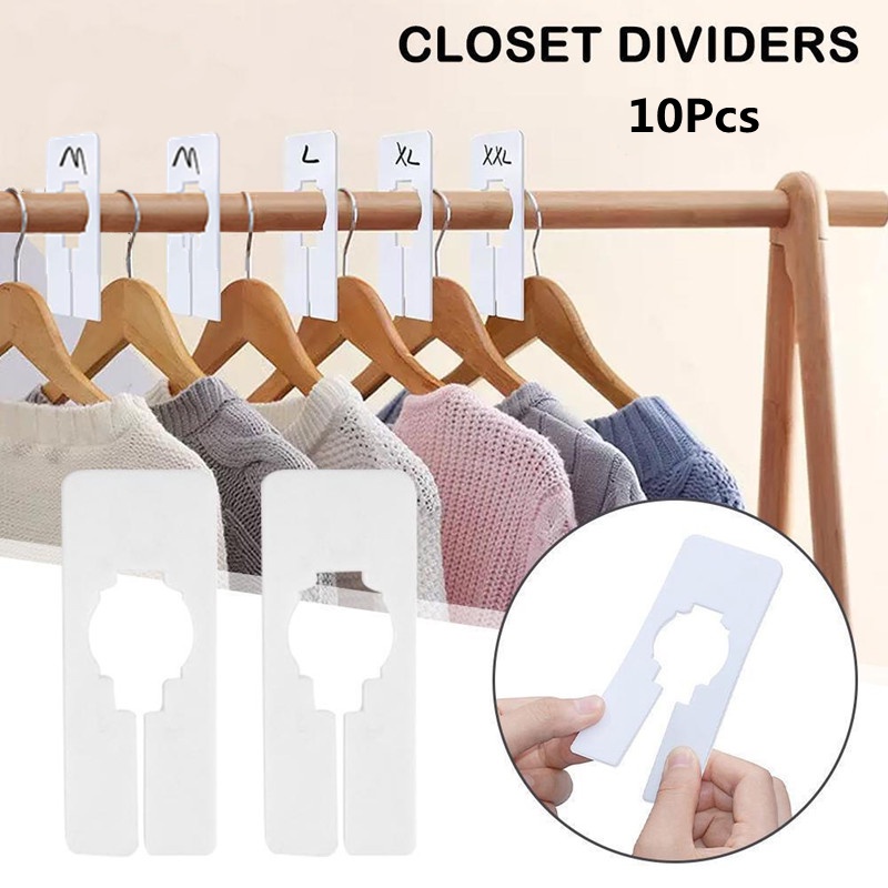 10PCS Handwriting Clothing Size Dividers Plastic Rectangular Garment ...