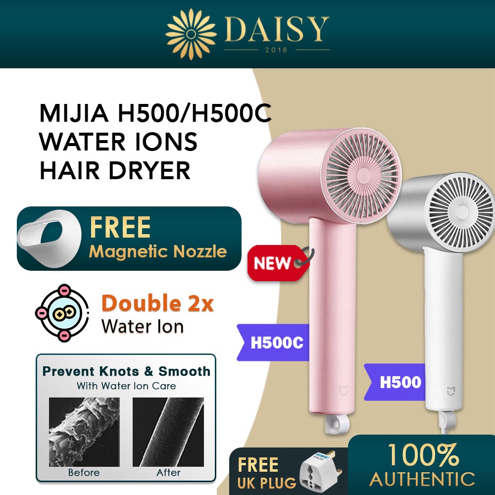 Xiaomi Mijia H500 Double Water Ion Hair Dryer 1800W Portable Hairdryer ...