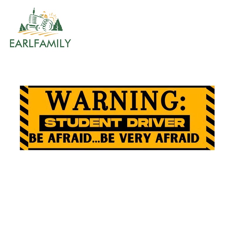 EARLFAMILY 13cm Student Driver Warning Car Sticker New Driver ...