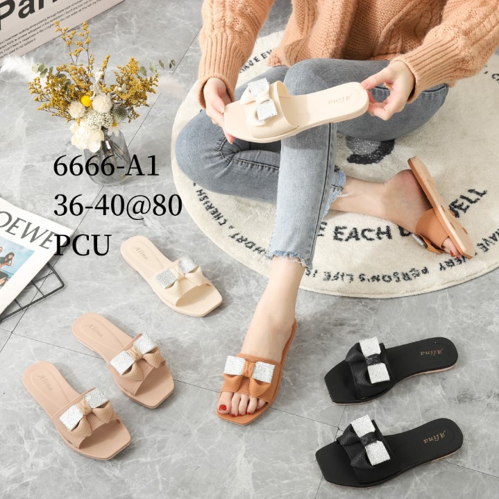 Alina 6666-A1 Rubber jelly flipflop Sandals For Women | Shopee Malaysia