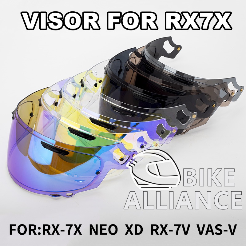 READY STOCK VISOR HELMET RX7X RX7 RX7-X VAS-V RAINBOW BLUE TRANSPARENT ...
