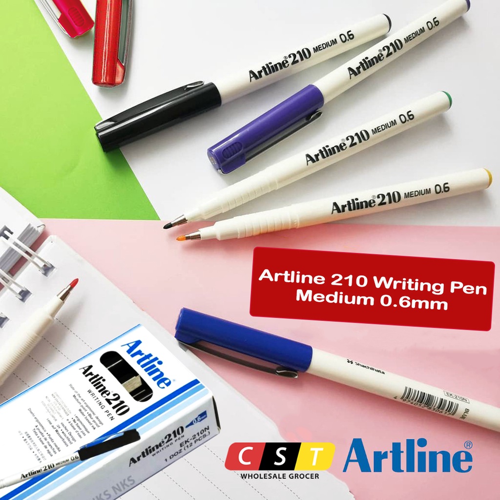 Artline 210 Writing Pen Medium 0.6mm (12 pcs) Shopee Malaysia