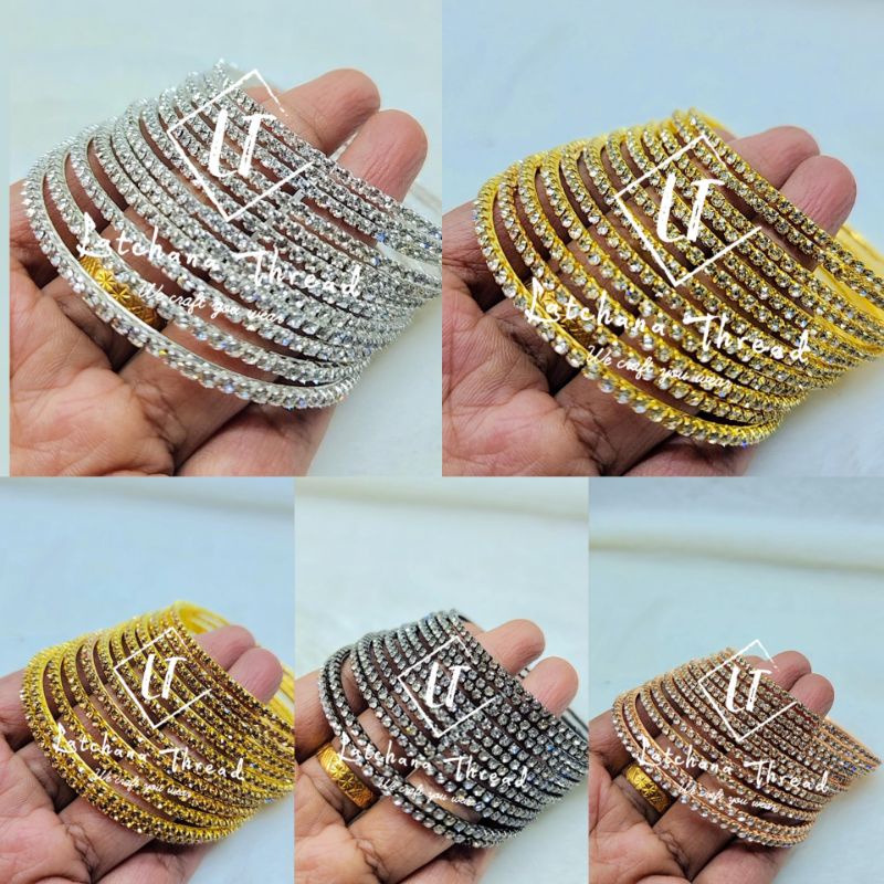 Single stone bangles design deals