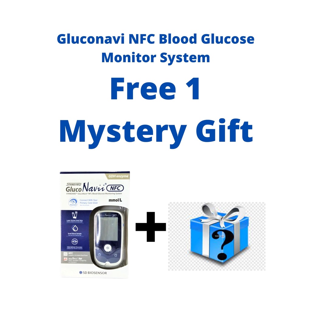 Gluconavii NFC Blood Glucose Monitor System FREE 1 Mystery Gift ...