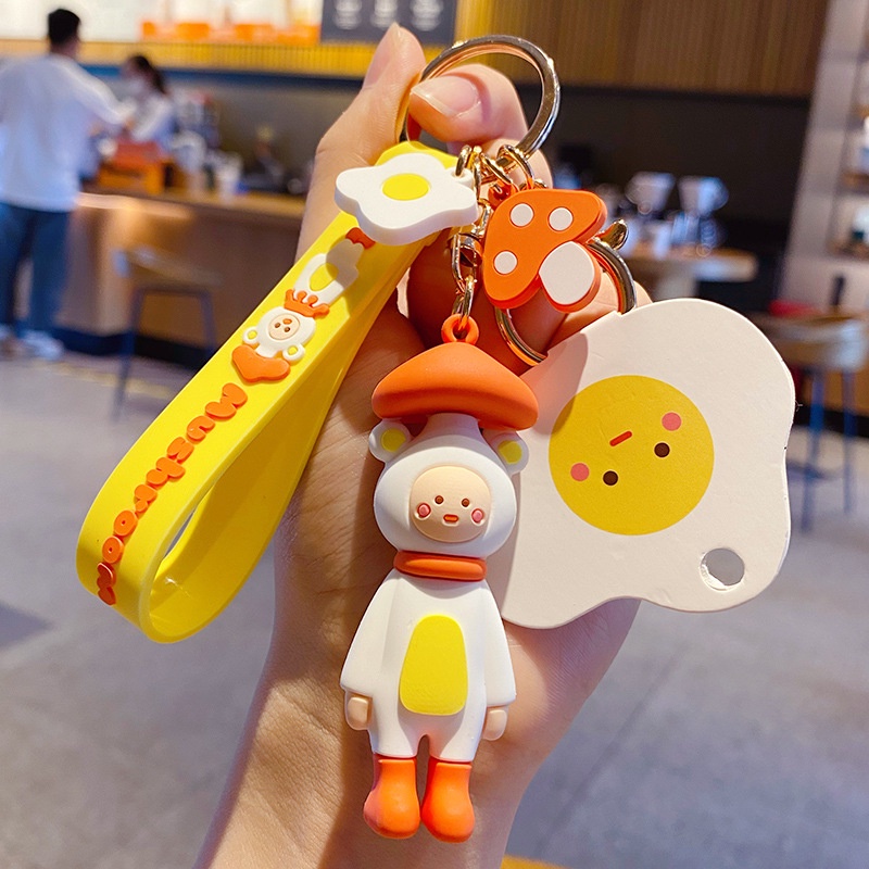 Uovo FRIENDS Food Series Keychain Cute Cartoon Bag Pendant Fun Gifts ...