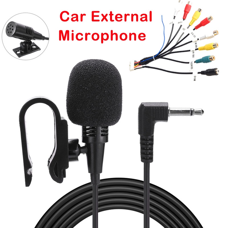 For Car Audio Microphone 3.5mm Jack Plug Mic Stereo Mini Wired External
