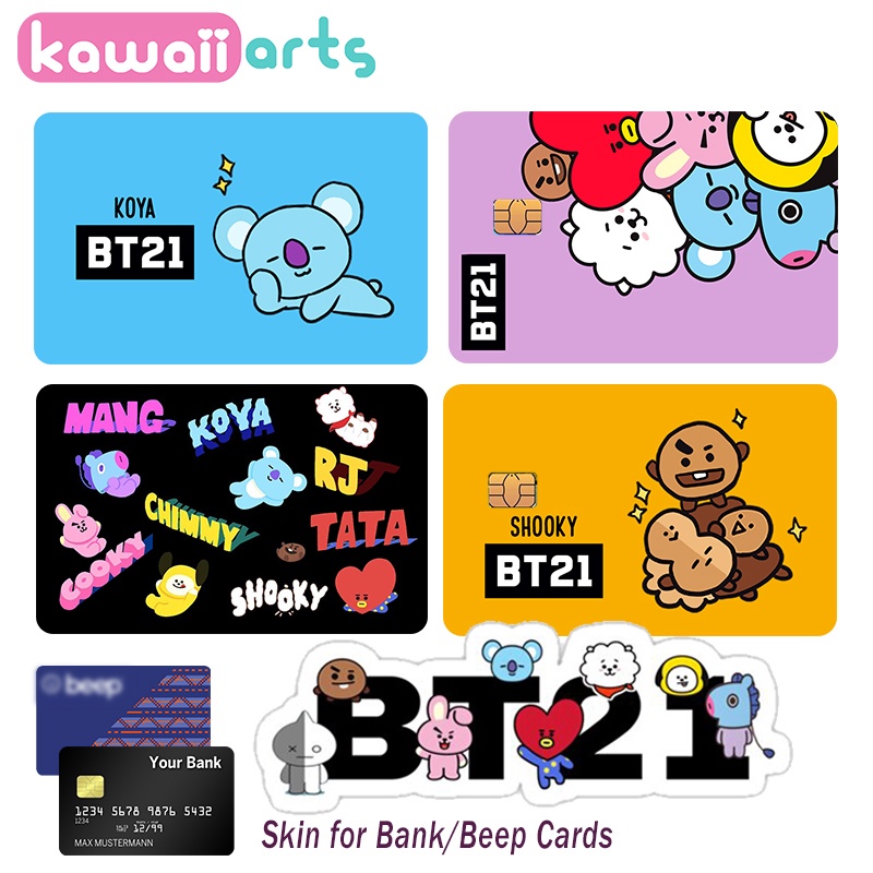 BT21 - CARD SKIN STICKER ( ATM / BANK / BEEP / LOYALTY ) | Shopee Malaysia