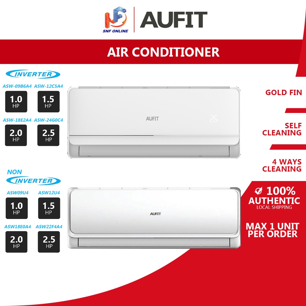 Aufit Air Conditioner R32 1.0HP ASW09U4FLR3-MY / 1.5HP ASW12U4FLR3