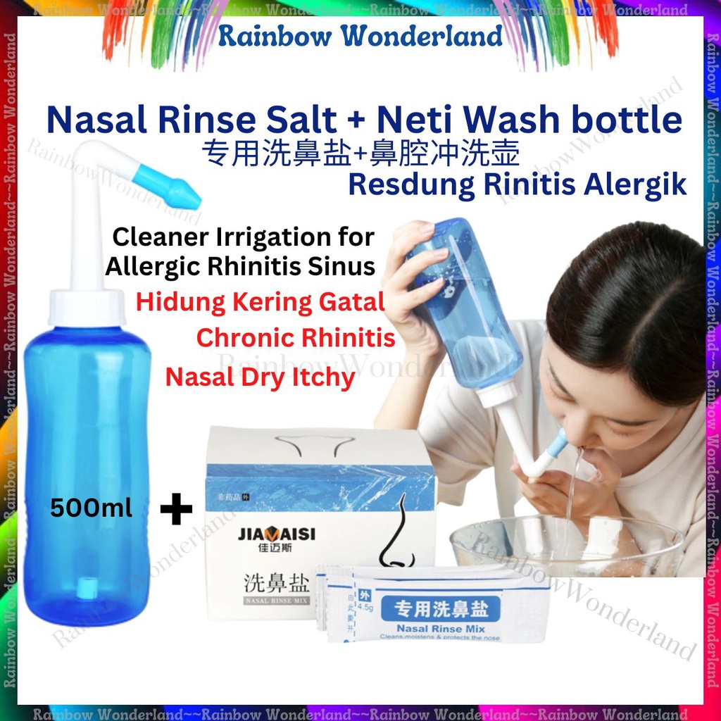 【IN STOCK KL】Nasal Wash Irrigation Allergic Rhinitis Sinus Nasal Salt ...