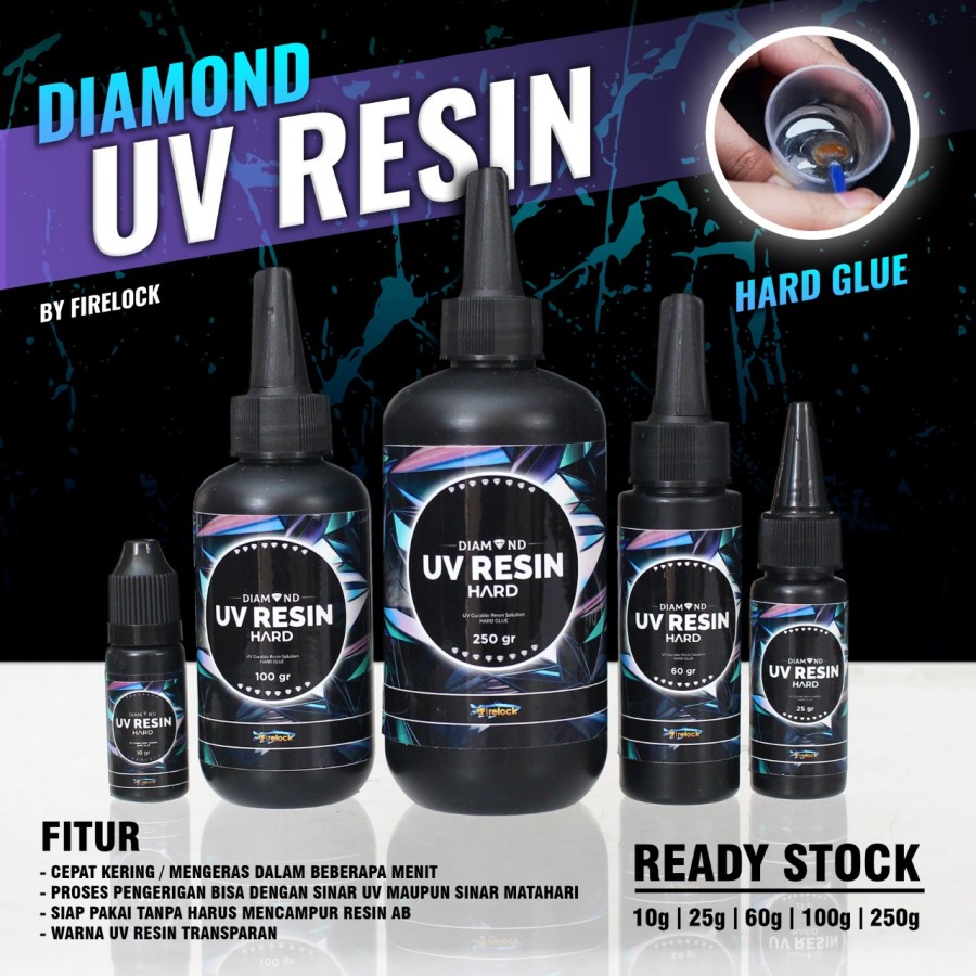 FIRELOCK UV RESIN (TYPE HARD) - 10 Grams | 25 Grams | 60 Grams | Shopee ...