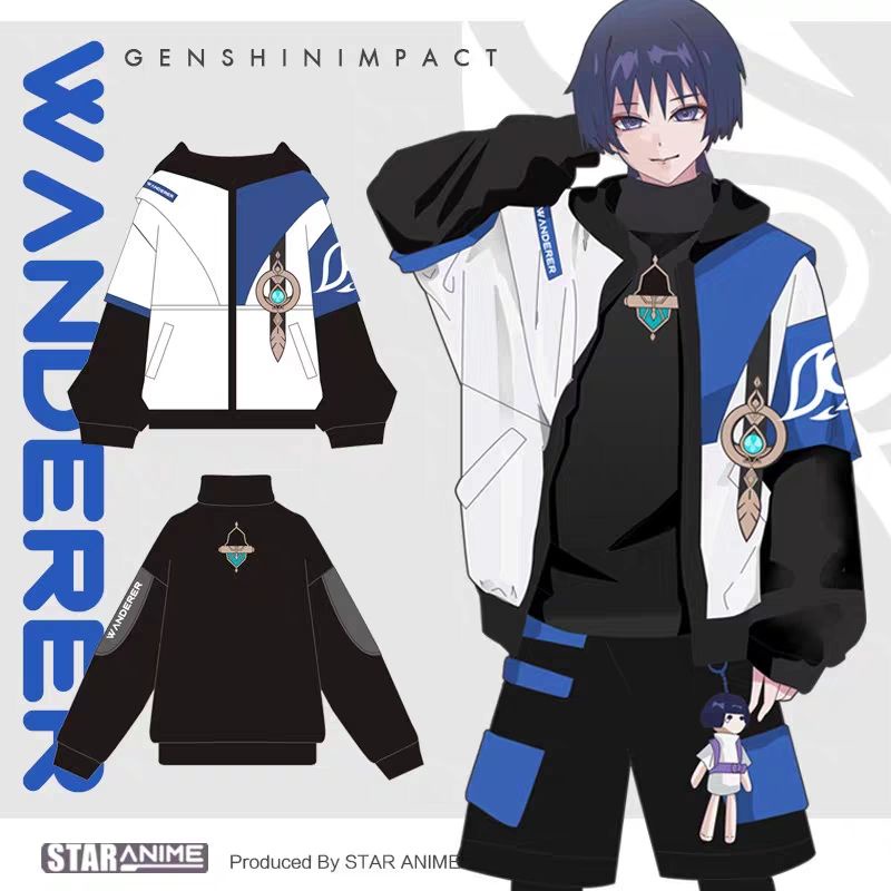 StarAnime Genshin impact jacket wanderer hoodie scaramouche jacket ...