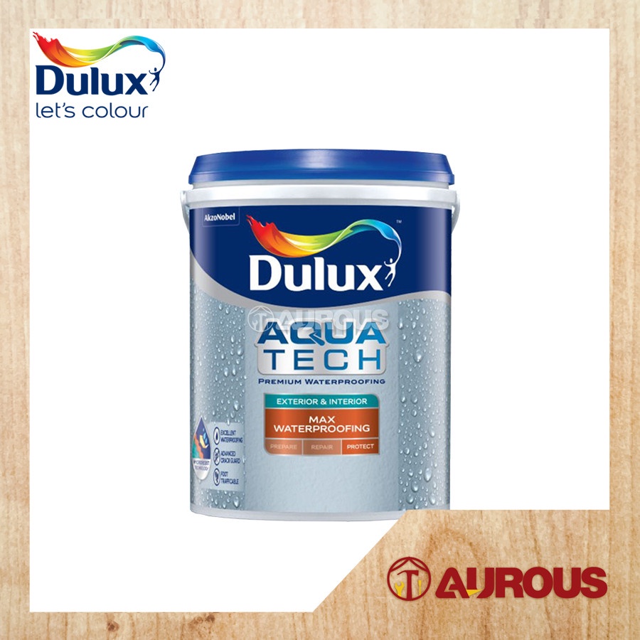 DULUX AQUATECH MAX WATERPROOFING PAINT 5KG (WHITE/GREY) Shopee Malaysia