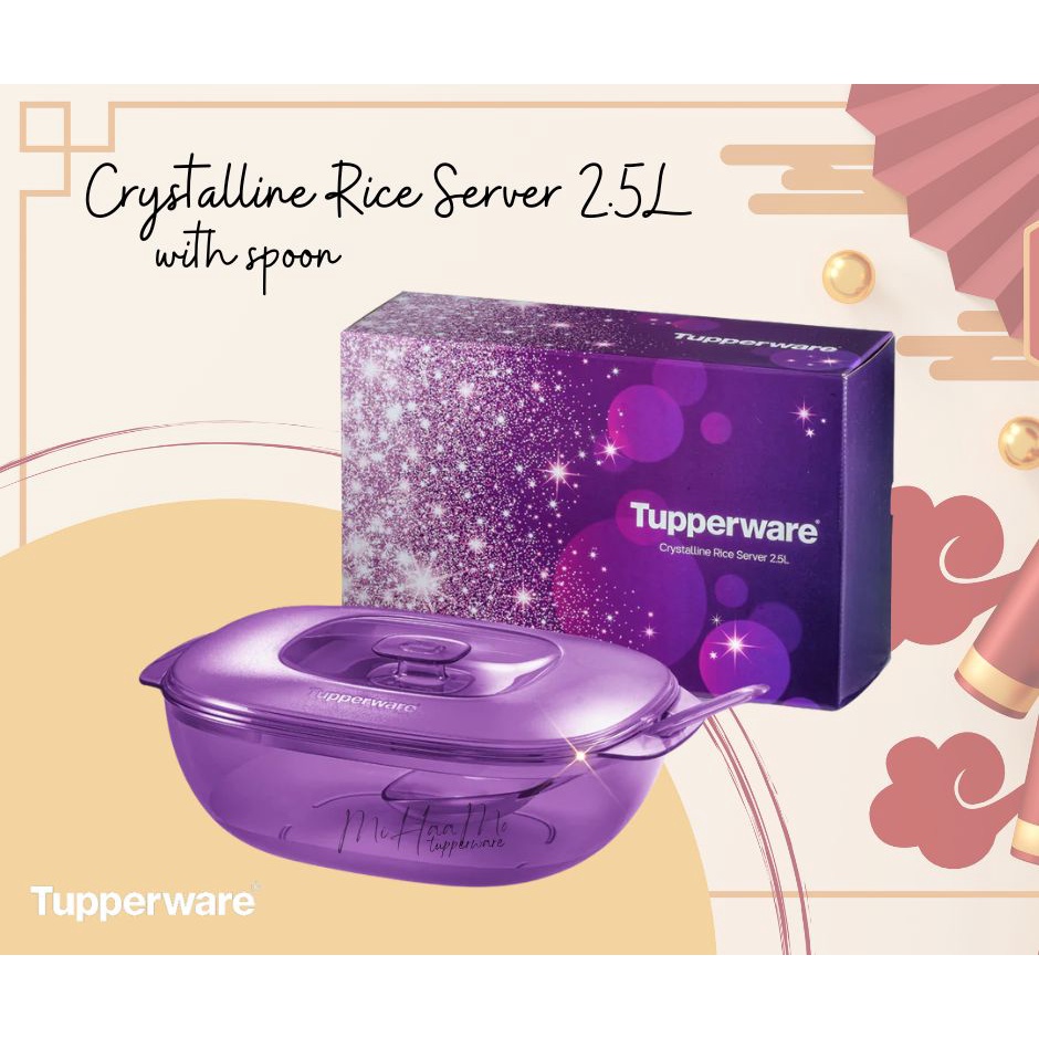 Tupperware Crystalline Rice Server with Spoon Bekas Hidang Nasi Dengan