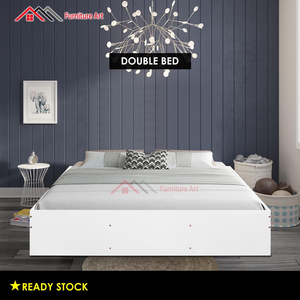 Furniture Art Design Queen Bed frame Katil Queen Katil Kayu Bed frame ...