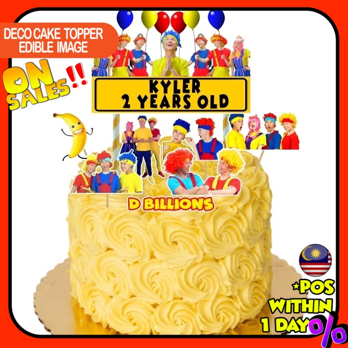 [CUSTOM NAME] Happy Birthday Cake Topper D Billions Decoration Set