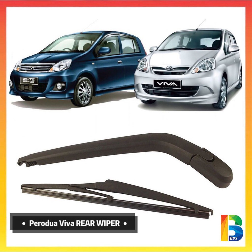 PERODUA VIVA REAR WIPER Belakang Tail Rubber Silicone Blades Full Set ...