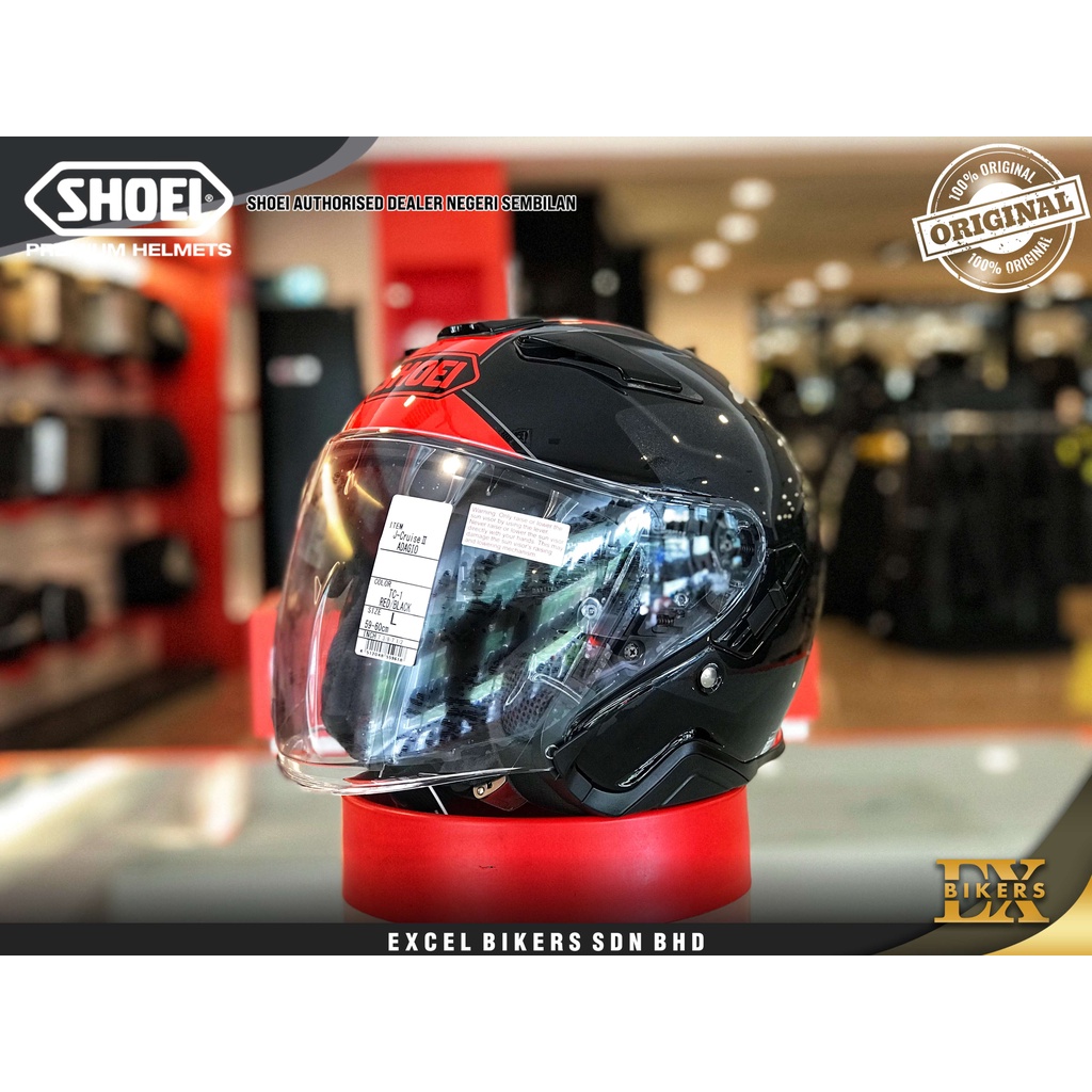 JUN　SHOEI J-Cruise 2 ADAGIO SHOEI J-Cruise II Adagio Black-Red TC-1 - Jet helmet | rad.eu/en