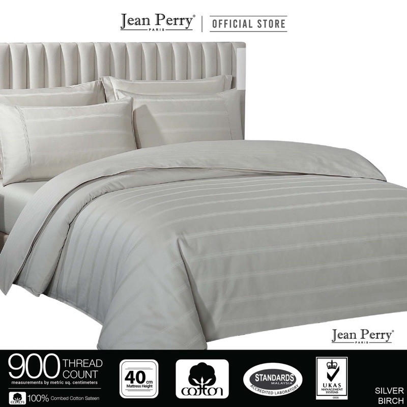 Jean Perry Coray 4-IN-1 QUEEN Fitted Bedsheet Set [100% Combed Cotton ...