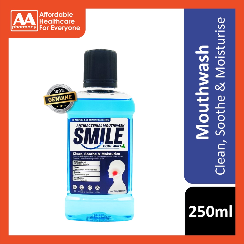 Smile Antibacterial Mouthwash 250mL Shopee Malaysia