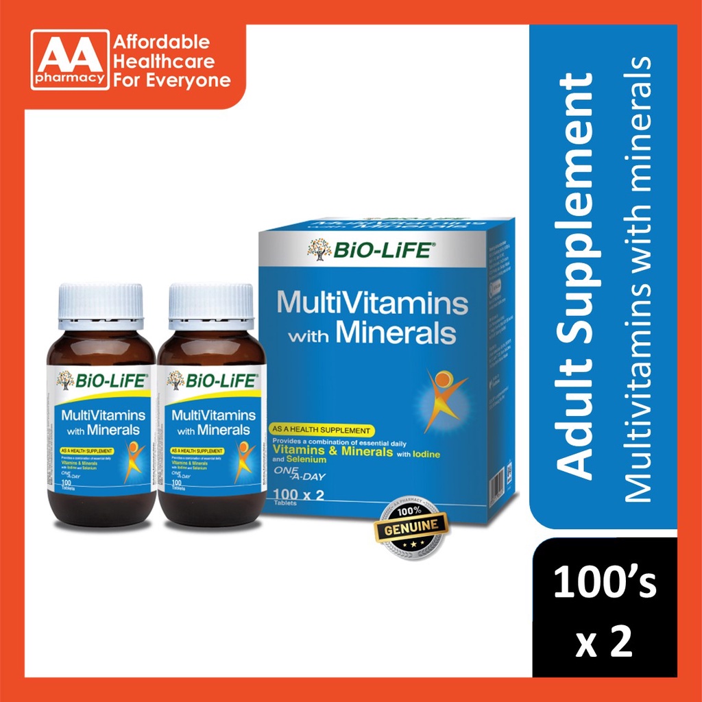 BioLife Multivitamins With Minerals Tablet (2X100's) Shopee Malaysia