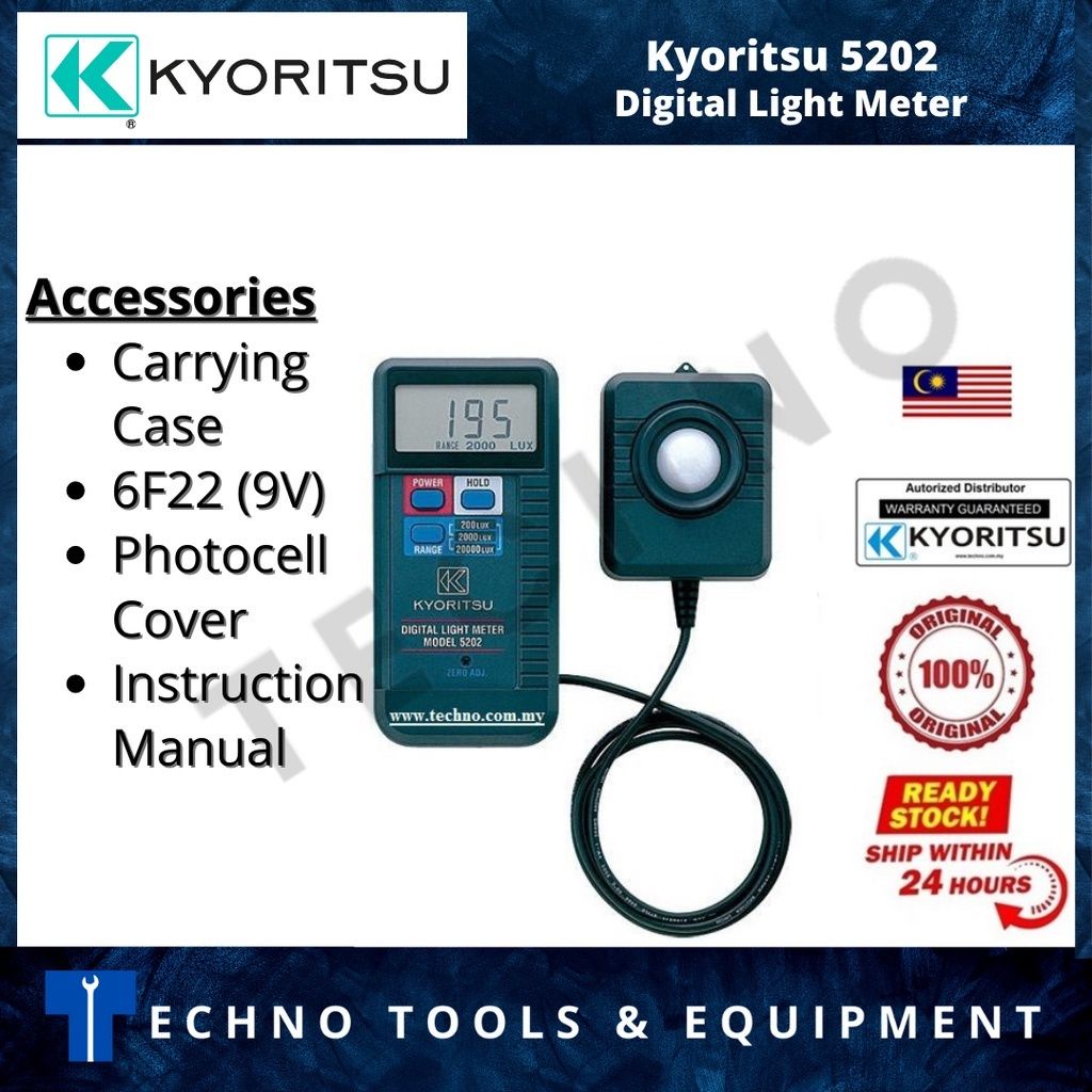 KYORITSU 5202 Digital Light Meter 100 New & Original Kyoritsu Lux
