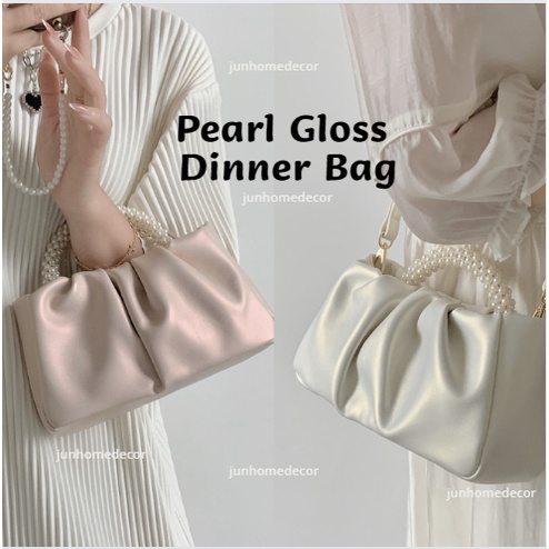 ️Premium Glossy Handbag Women Pearl Unique Beg Tangan Elegant Murah Beg ...