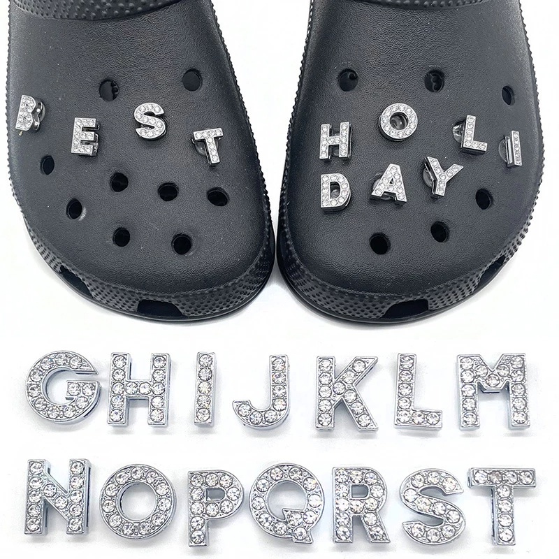 Crystal Number Crocs Jibbitz Letters Jibitz Croc Alphabet Letter Jibits