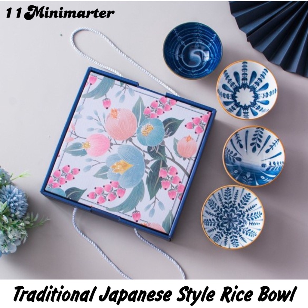 Traditional Japanese Style Rice Bowl set Porcelain Bowl Ceramic Bowl ...