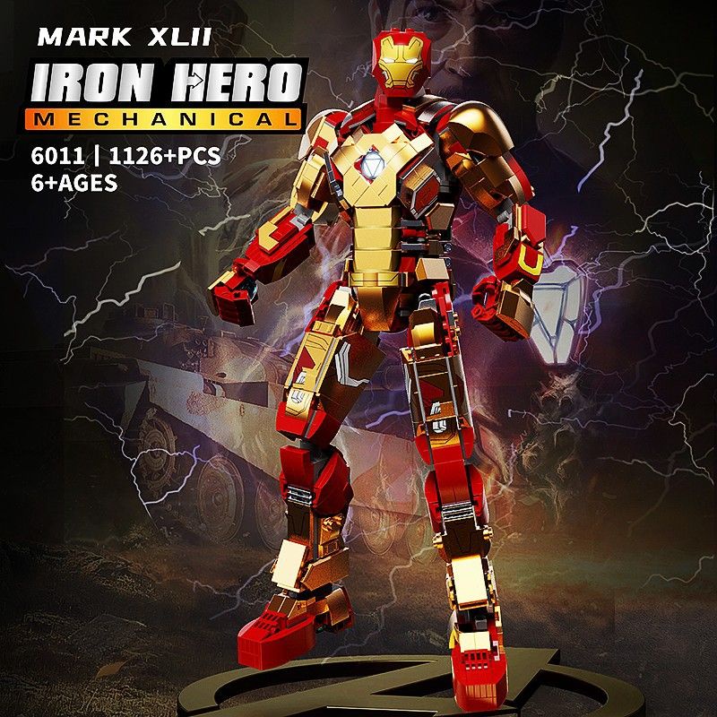 Marvel Iron Man MK42 Avengers Model 3D Three-Dimensional Compatible ...