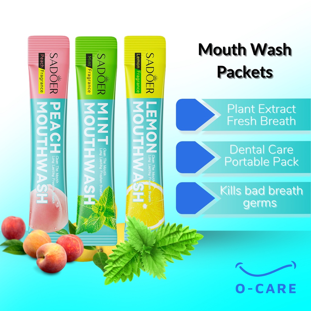 Mouthwash Packet Pencuci Mulut Teeth Whitening Pemutih Gigi Kuning