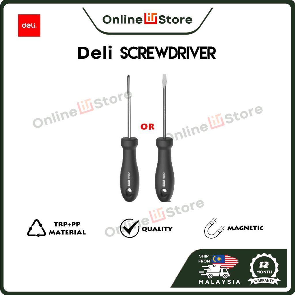 DELI Screwdriver Set with Household Flat Screwdriver