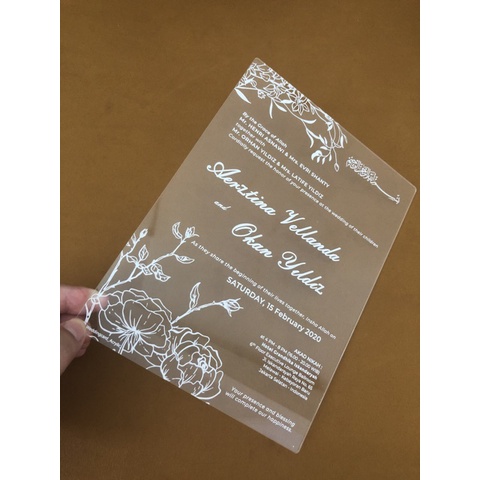 Acrylic invitation Card/acrylic invitation/acrylic invitation/acrylic ...