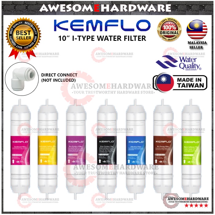 KEMFLO 10" I TYPE (SEDIMENT, ACTIVATED CARBON, SILVER, ALKALINE, BIO