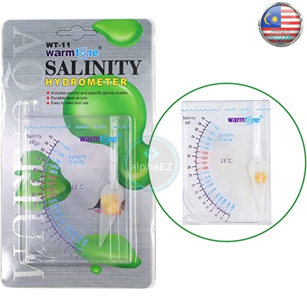 Boxtech Aquarium Marine Test Sea Saltwater Hydrometer Reef - Ocean Hydrometer Salinity Meter - For Fish Tank Water Salinity Specific Gravity Test