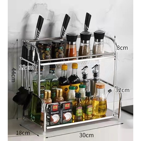 30cm 2,3 Layer Kitchen Organizer Kitchen Condiment Storage Rack Spice ...