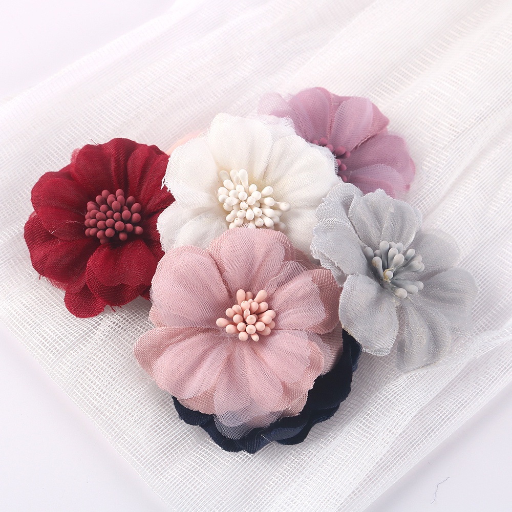 1pcs Chiffon Artificial Flower Handmade DIY Fabric Flowers for Wedding