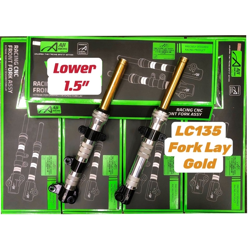 Ori AJI RACING LC135 FORK LAY CHROME GOLD LOWER 1.5 inch FRONT LC135 4S ...